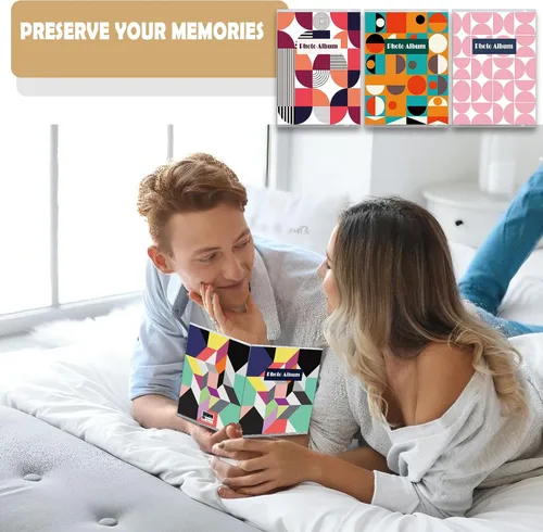 Miniatura 7 de Álbum de fotos pequeño de 4 x 6 para fotos, juego de 8, capacidad para 36 fotos cada uno, capacidad de 288, 4 patrones, fundas flexibles extraíbles