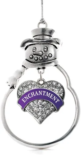Miniatura 15 de Inspired Silver - Big Sis - Adorno de Navidad plateado - Adorno de árbol de Navidad con dije de corazón con circonita cúbica - Decoración colgante