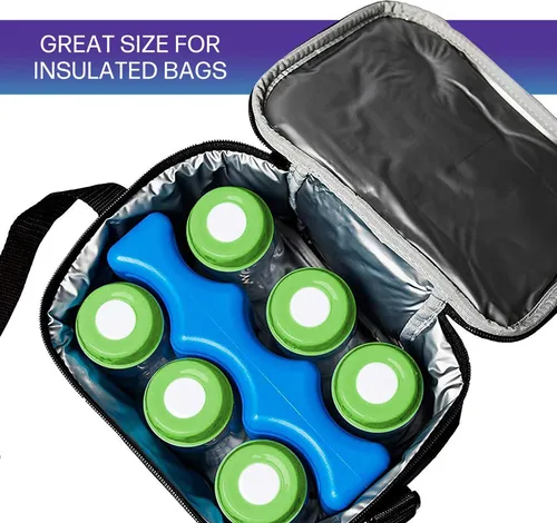 Miniatura 4 de Bolsa de hielo para enfriadores, almacenamiento de botellas de leche materna, caja de almuerzo, paquete de congelador contorneado aislado, paquete