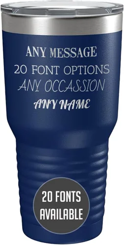 Miniatura 29 de Vaso de acero inoxidable aislado con tapa de 20 onzas (17 colores) personalizado con recubrimiento en polvo, grabado personalizado, nombre