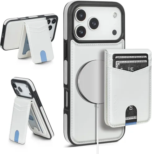 Miniatura 71 de SkyEagle Magsafe - Funda magnética 2 en 1 desmontable para iPhone 11 Pro Max con tarjetero, para mujeres y hombres, piel sintética con bloqueo RFID