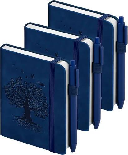 Miniatura 15 de 3 paquetes de cuadernos de bolsillo para diario, A6 pequeño, total 360 páginas, cuadernos para tomar notas, diarios para escritura, mini blocs