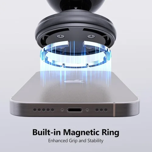 Miniatura 4 de MiiKARE Soporte magnético dual para teléfono Magsafe, soporte de teléfono de gimnasio con imanes fuertes, rotación de 360 grados ajustable, soporte
