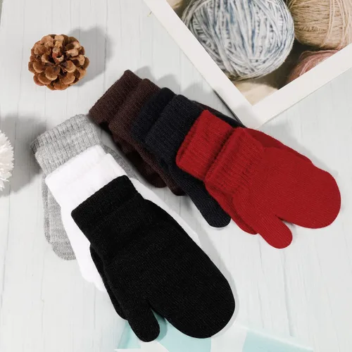 Miniatura 59 de ONESING 5 pares de guantes de invierno negros para bebés y niñas - Guantes cálidos para recién nacidos