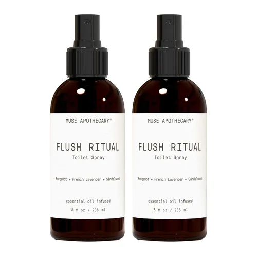 Miniatura 38 de Muse Apothecary Flush Ritual - Aerosol para inodoro aromático y refrescante, usar antes de ir, 2 onzas, infundido con aceites esenciales naturales