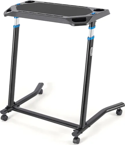 Miniatura 7 de CXWXC Indoor Cycling Desk - Adjustable Height Bike Deak Laptop Stand Non-Slip Surface - Portable Bike Trainer Fitness Desk with Lockable Wheels