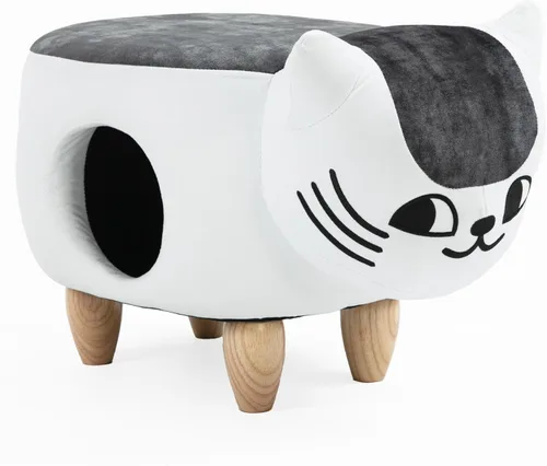 Miniatura 9 de Home 2 Office Harry The Cow Otomana con almacenamiento para decoración de dormitorio, sala de juegos o sala de recreación, mueble suave