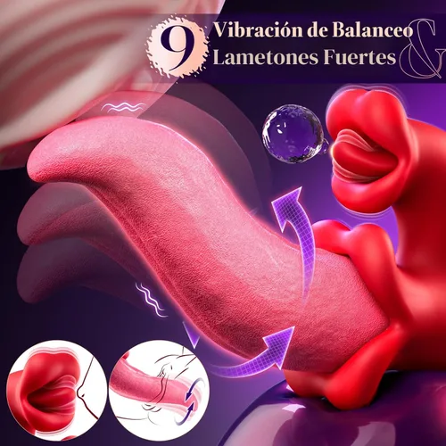 Miniatura 2 de Toendi Vibrador de lengua de juguete para mujeres, juguetes sexuales, vibradores de punto G, consolador con 9 modos de vibración, 9 modos de Lengua