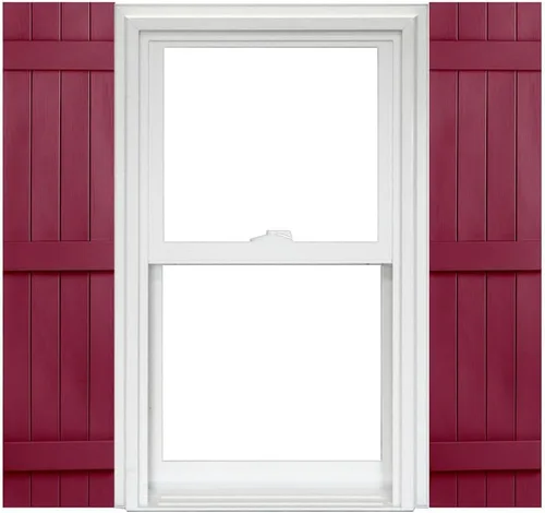Miniatura 15 de Polaris Homeside 4 Contraventanas de Vinilo Unidas Board and Batten (1 Par) 14-1/2 pulg. x 43 pulg. - 930 Blanco