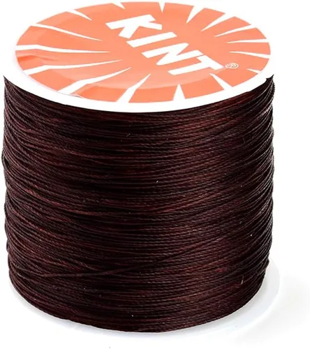 Miniatura 18 de Cordón de poliéster encerado de 119 yardas de 0.020 in, cuentas gruesas y coloridas pulseras de hilo trenzado para macramé para fabricación