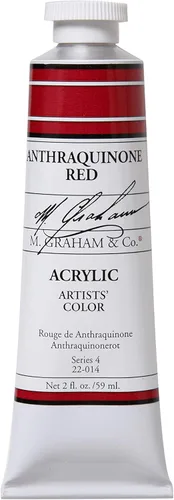 Miniatura 44 de M. Graham - Pintura acrílica de tubo de 2 onzas, carmesí Alizarin Alizarin Crimson