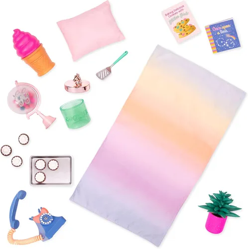 Miniatura 8 de Glitter Girls Accesorios para muñecas de 14 pulgadas - Juego de galletas navideñas - Juego de 23 piezas para hornear - Delantal, guante de horno