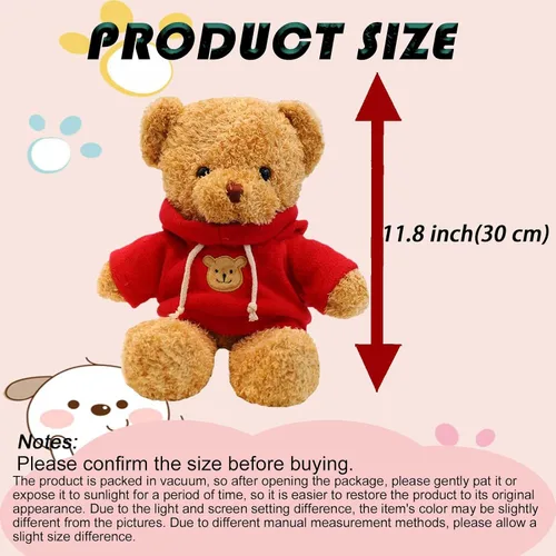 Miniatura 2 de Oso de peluche animales de peluche suaves y lindos juguetes de peluche de 11.8 pulgadas