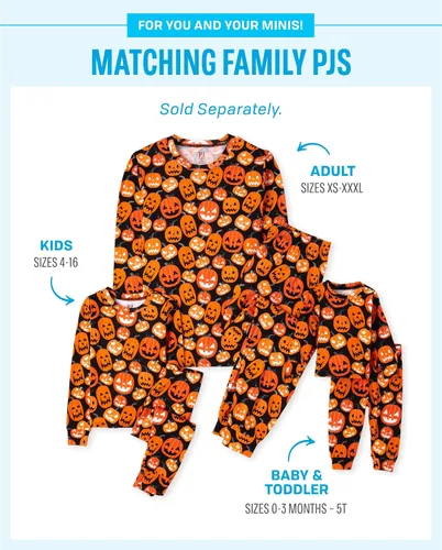 Miniatura 2 de The Children's Place - Pijama de algodón de 2 piezas para niños, corte ceñido, para Halloween
