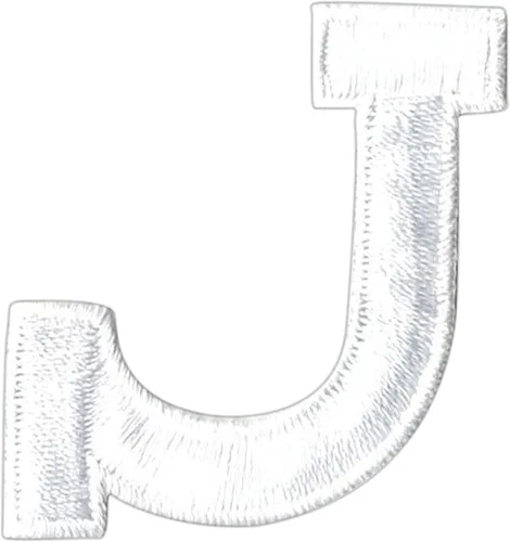 Miniatura 21 de Letras y números blancos de 1-7/8", parche para planchar, bordado (letra M)
