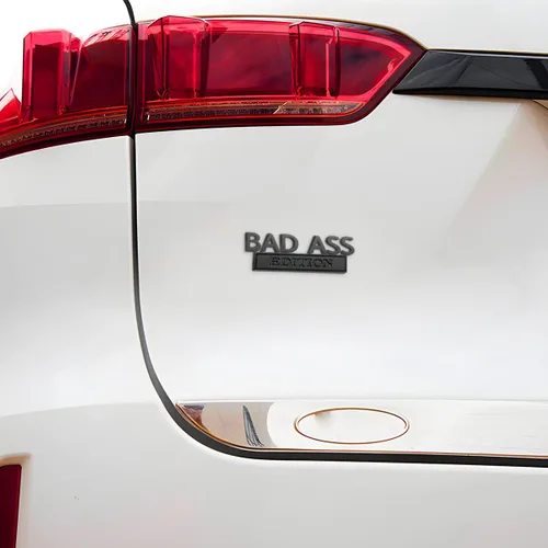 Miniatura 4 de Emblema de la edición Bad Ass para coche, calcomanía de insignia de guardabarros 3D adhesivo para coche con adhesivo 3M, accesorios para automóvil
