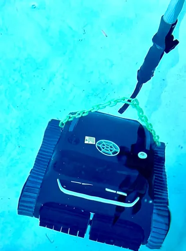 Miniatura 7 de Gancho de correa azul para limpiador robótico de piscinas, robot retidor de pared y línea de flotación, piscinas enterradas, inalámbrica, funciona