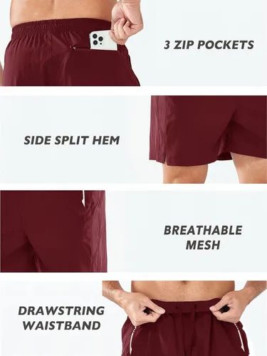 Miniatura 5 de NORTHYARD Pantalones cortos deportivos para correr para hombre, 5 pulgadas, 7 pulgadas, 9 pulgadas, entrenamiento, gimnasio, tenis, secado rápido