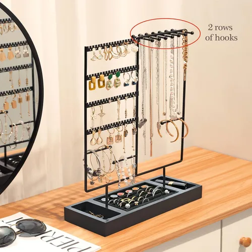 Miniatura 5 de ProCase Organizador de joyas, organizador de aretes, regalo del día de la madre, organizador de aretes de 6 niveles, estante para collares de árbol