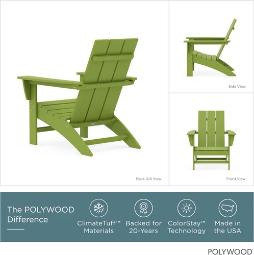 Miniatura 4 de POLYWOOD AD420LI Silla moderna tipo Adirondack, Lima
