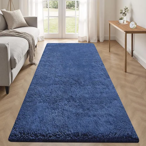 Miniatura 32 de Alfombra de pasillo 2x6 para dormitorio: Alfombras suaves de pelo largo lavables, pequeña alfombra de interior de felpa difusa para pasillo, junto a