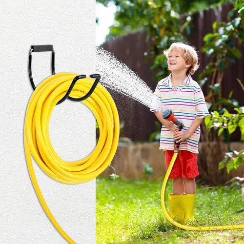 Miniatura 6 de Soporte para manguera de jardín montado en la pared, gancho sólido de acero inoxidable 304 para manguera de jardín de hasta 150 pies, manguera