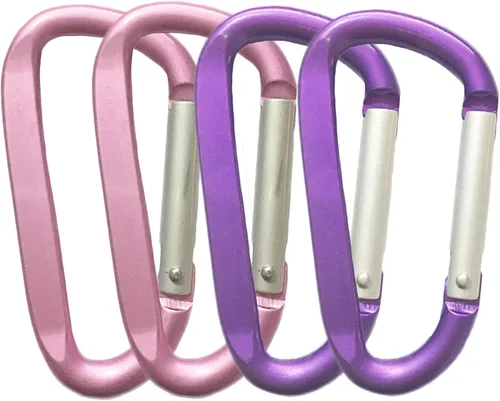 Miniatura 18 de LESHIRY Mosquetón grande de 3 pulgadas en aluminio, forma D, Premium, duradero, con clip para llavero, gancho de anillo en D, accesorios para 2