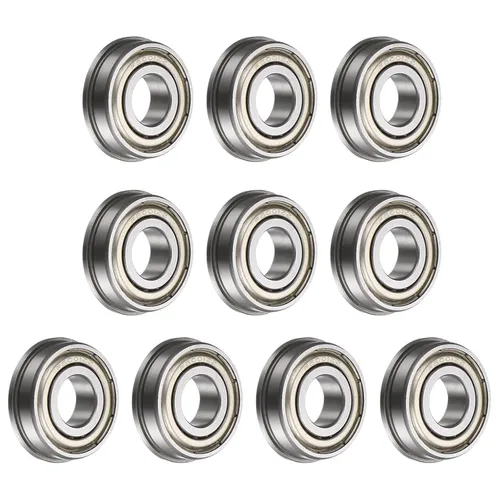 Miniatura 25 de uxcell Rodamiento de bolitas con bridas F683ZZ, 20pcs 0.118x0.276x0.118 in Acero cromado doble blindado ABEC1 cojinetes de brida
