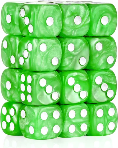 Miniatura 37 de 36 de paquete de dados de 12 mm de 6 caras MINI, juego de dados de patrón de perla, dados estándar de 6 caras para Yahtzee, Bunco o enseñanza
