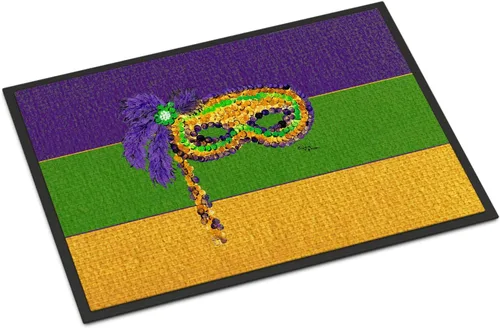 Miniatura 9 de Caroline's Treasures 8382MAT - Tapete de Mardi Gras de 18 x 27 pulgadas, para interiores y exteriores, para entrada, antideslizante, lavable