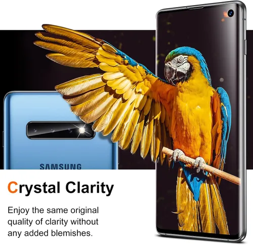 Miniatura 3 de [Paquete de 3+2] Unique Me compatible con Samsung Galaxy S10 de cobertura completa, protector de pantalla de TPU flexible y protector de lente