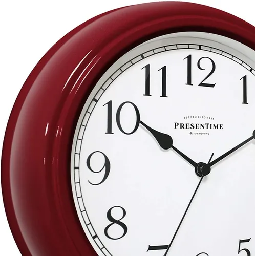 Miniatura 4 de Presentime & Co Chic Home Collection - Reloj Molly de 10 pulgadas, silencioso, sin ticks, color rojo. Reloj de pared decorativo moderno para cocina