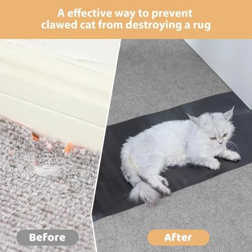 Miniatura 3 de Protector de alfombra para mascotas y gatos, protector de alfombra para puerta, antiarañazos debajo de la puerta, protector de arañazos para gatos