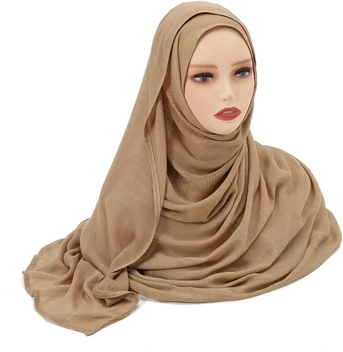 Miniatura 2 de LMVERNA Hijab de viscosa para mujer, de algodón musulmán, Hijab, bufanda de moda