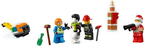 Miniatura 6 de LEGO City, Calendario de Adviento 60303. Kit de construcción, incluye alfombrilla de juego de ciudad; los mejores juguetes de Navidad para niños
