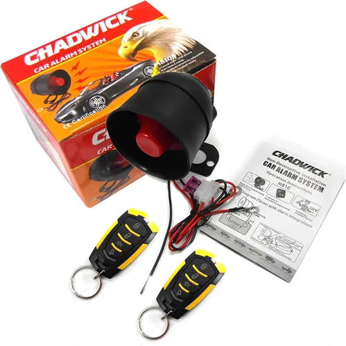 Miniatura 12 de Alarma de sirena de bocina de automóvil, sistema de protección de seguridad universal para automóvil con 2 controles remotos, sensibilidad de 7