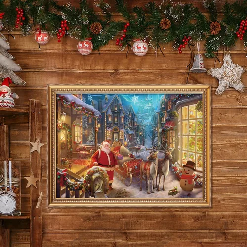 Miniatura 4 de Rompecabezas de Navidad de 500 piezas para adultos, rompecabezas para niños de 8 a 10 años en adelante, divertidos juegos familiares de dificultad