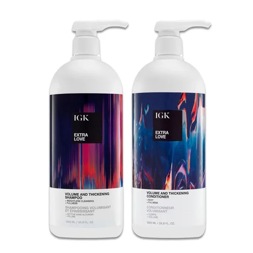 Miniatura 9 de IGK EXTRA LOVE - Juego de champú y acondicionador para volumen y espesante, balance de volumen + cuero cabelludo + equilibrio de aceite, vegano +