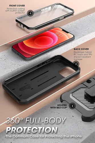 Miniatura 5 de SUPCASE Unicorn Beetle Pro Series - Funda para iPhone 13 Mini (versión 2021) de 5.4 pulgadas, protector de pantalla integrado de cuerpo completo