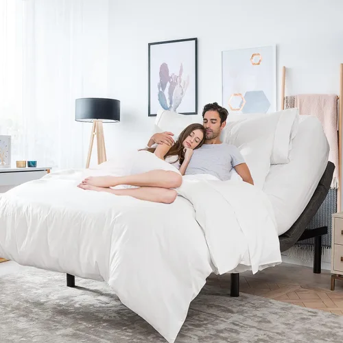Miniatura 7 de Nestl Marco de Cama Ajustable, Marco de Cama de Masaje Ajustable de Espacio Cero, Base de Cama Ajustable con Masaje de Cabeza y Pies, Control Remoto
