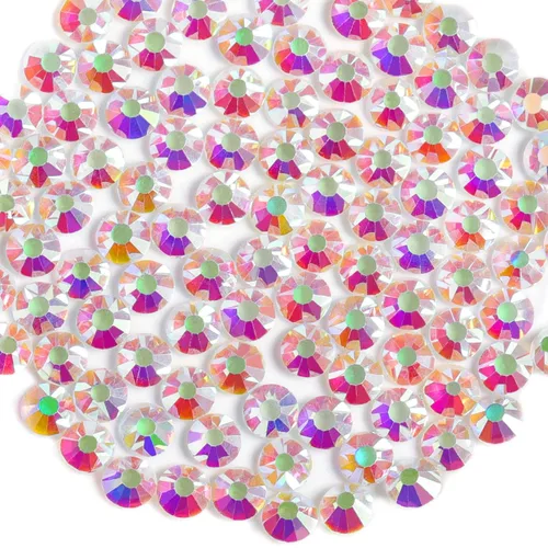 Miniatura 60 de Beadsland 1440 diamantes de imitación de cristal con parte trasera plana, gemas redondas, ámbar, SS3, 0.047-0.055 in