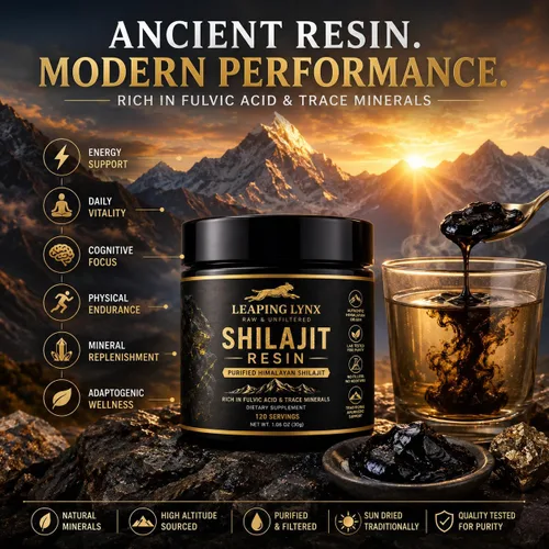 Miniatura 2 de Resina Shilajit del Himalaya de 1,000 mg – 85+ oligominerales, ácido fúlvico orgánico de grado dorado Cosechado alpino, secado al sol y purificado