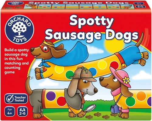 Orchard Toys Spotty - Juego de perros salchichas, divertido juego de memoria y conteo, perfecto para niños a partir de 4 años, juego familiar,