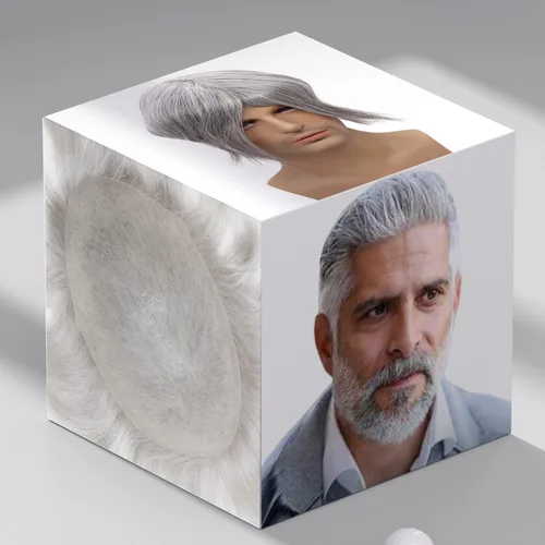 Miniatura 14 de toupee tupé para hombres 0.002 in ultra suave y transparente piel fina con bucle en V línea capilar natural para hombre, extensiones de cabello 1B