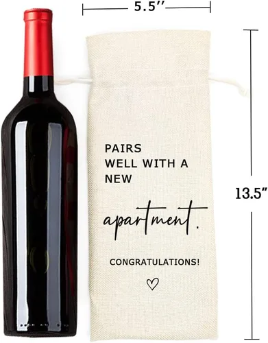 Miniatura 2 de Socive Combina bien con una nueva bolsa de vino de apartamento, regalo de inauguración de la casa, nuevo regalo para él, regalo para ella, bolsa
