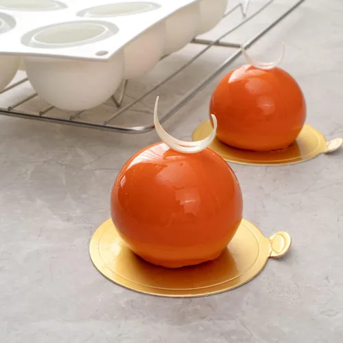 Miniatura 9 de Restaurantware -Molde de bola de 8 cavidades de pastelería, 1 molde de chocolate listo para horno - Molde de silicona blanca flexible, congelable