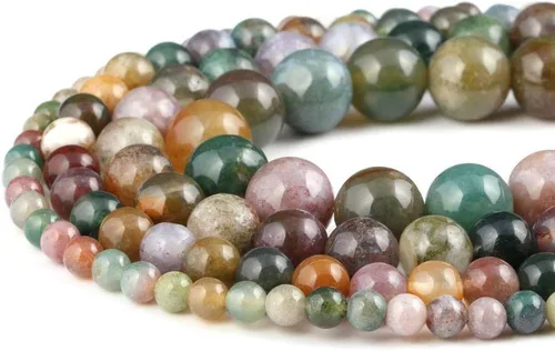 Miniatura 28 de Cuentas redondas naturales semipreciosas de piedra suelta para hacer joyas, brazaletes, collares Cuarzo rosa