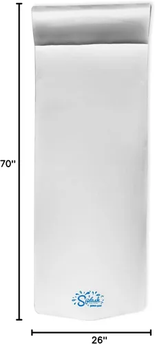 Miniatura 9 de TRC Recreation Foam Swimming Pool Float, Floating Water Lounger, Splash 1.25” Blanco