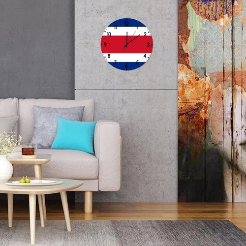 Miniatura 715 de Cheyan Reloj de pared con bandera de Canadá de 12 pulgadas, silencioso, sin tictac, de PVC, funciona con pilas, reloj redondo decorativo, regalo