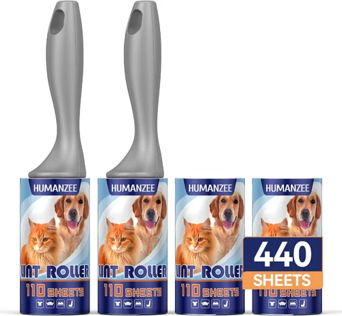 Rodillos de pelusa para pelo de mascotas extra pegajosos, removedor de pelusa portátil para ropa, sofá cama, asiento de automóvil y más (b440)